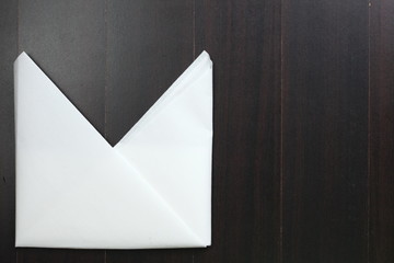 The white color paper napkin represent the cleaning material concept related idea.