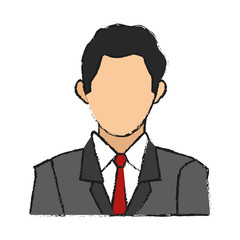 businessman wearing executive clothes over white backround. vector illustration