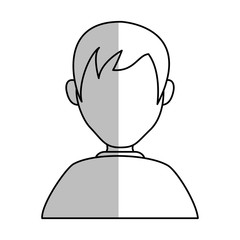 man avatar icon over white background. vector illustration