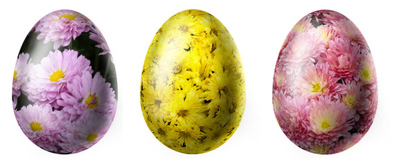 eastern eggs on white, isolated