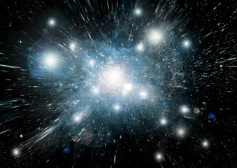 Obraz premium galaxy in a free space