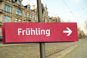 Obraz premium Schild 211 - Frühling