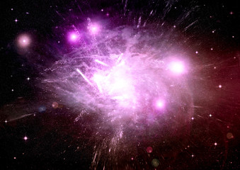 galaxy in a free space