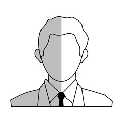 businessman wearing executive clothes over white backround. vector illustration
