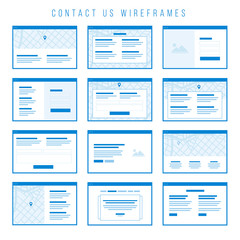 Contact us Wireframe components for prototypes.