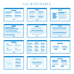 FAQ Wireframe components for building prototypes.