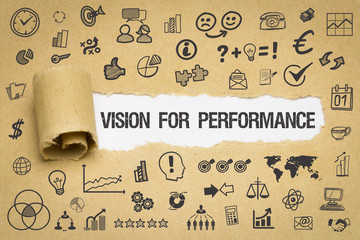 Vision for Performance / Papier mit Symbole
