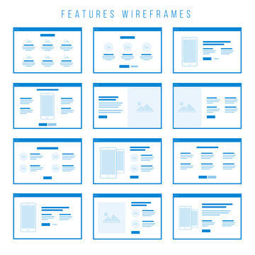 Features Wireframe components for prototypes.