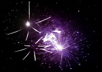 Fototapeta premium galaxy in a free space