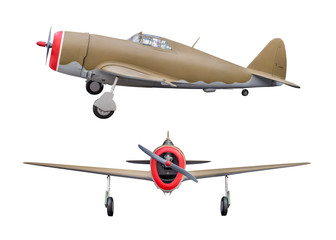 aircraft of World War II isolated on white background