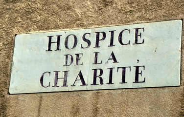 Schild an der Mauer von Vielle Charité