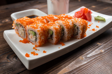 california roll, close-up