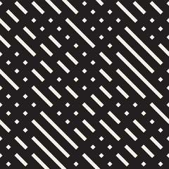 Irregular Maze Shapes Tiling Contemporary Graphic Design. Vector Seamless Black and White Pattern