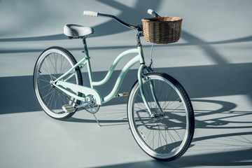 Fototapeta na wymiar hipster bicycle with basket