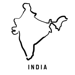 India vector map