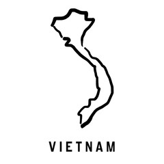 Vietnam map outline