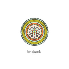 Beadwork line icon