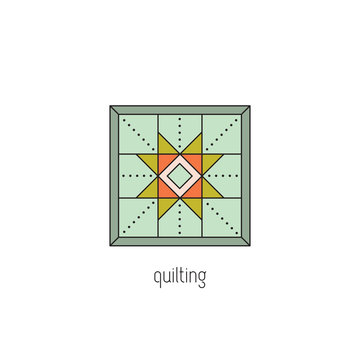 Quilting line icon
