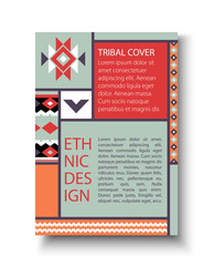 Tribal ethic colorful brochure flyer
