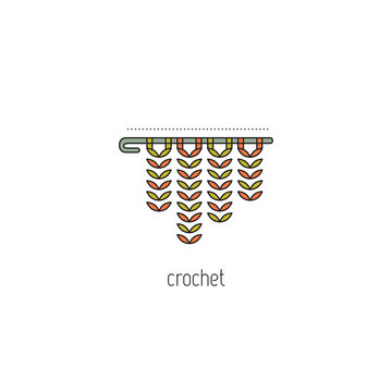 Crochet line icon