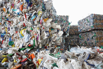 Pile of sorted plastic waste - 141633033