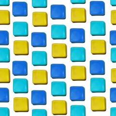 Seamless vector pattern made up of geometric shapes clay.