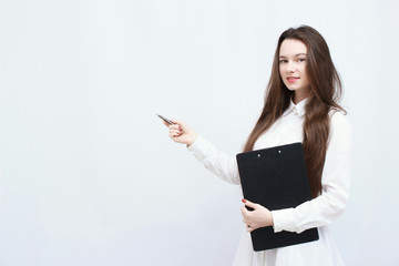 business people on grey background