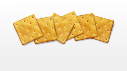 Vector object. for design element. Crackers isolated on white background