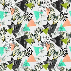 Tuinposter Abstract natuurlijk geometrisch naadloos patroon © Tanya Syrytsyna