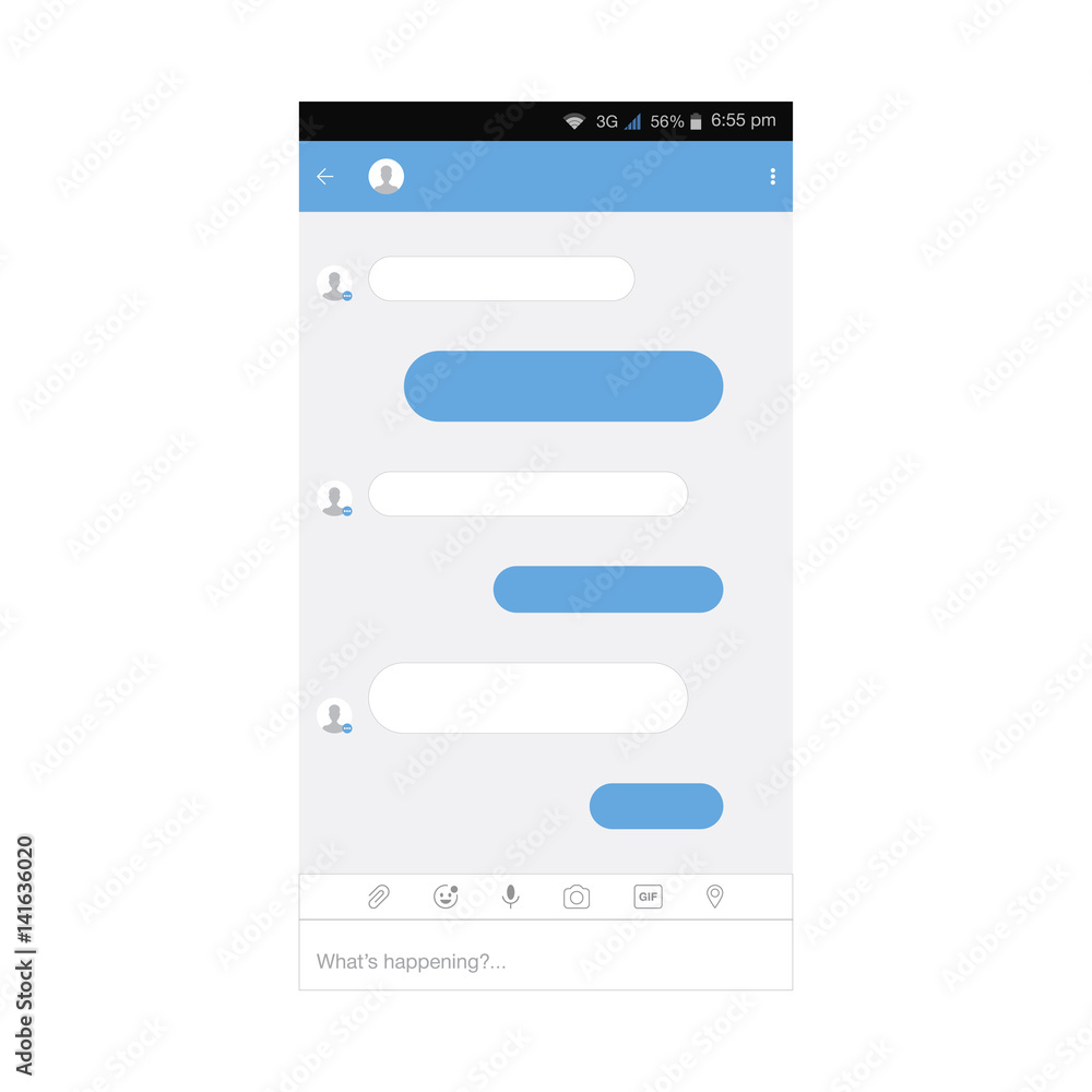 Poster mobile application for social networking and chat messaging. flat vector illustration eps 10