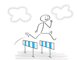 Strichm&auml;nnchen / H&uuml;rde / Vektor