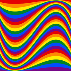 Seamless pattern in colors LGBT rainbow flag - 141637865
