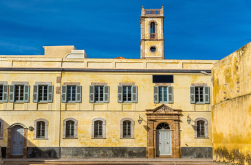 Fototapeta na wymiar Buildings in the portuguese town of Mazagan, El Jadida, Morocco