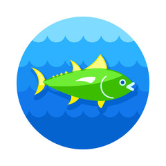 Tuna icon. Fishing. Vacation