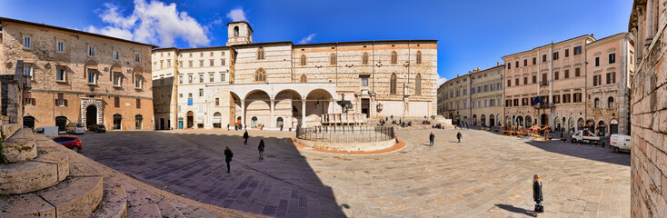 Perugia Square - obrazy, fototapety, plakaty