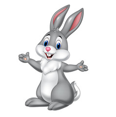 Fototapeta premium Cartoon rabbit posing
