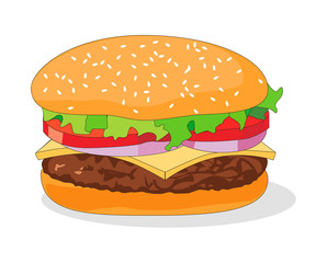 Fast food vector illustration