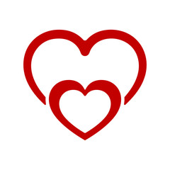 Abstract heart icon. Vector illustration.