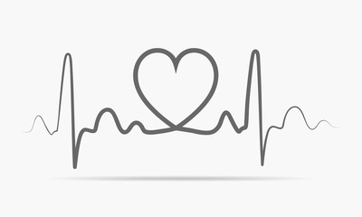 Heart icon. Vector illustration.