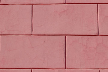 The walls are painted in pink color