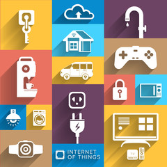Flat design concept internet of things vector style.