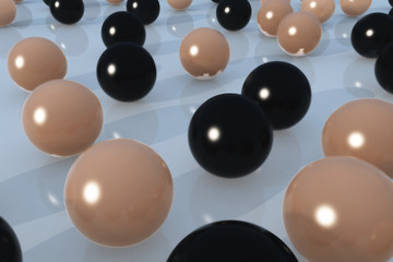 dark ball spit in skin color for skin care concept