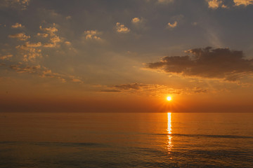 sunrise sky and sea landscape  nature background, for graphic background..