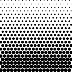 Black and white dots background in Halftone design. Vector illustration.