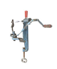 original old mashine apple peeler and potato made of metal