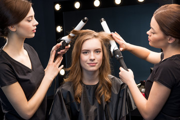 Young woman in beauty salon