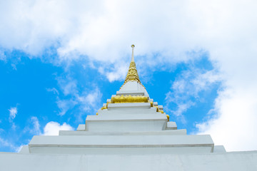 White pagoda punctuate and golden