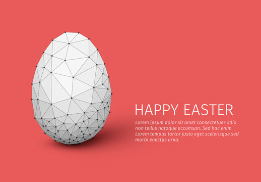 Geometric Easter Card Layout