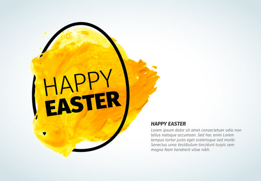 Watercolor Easter Card Layout