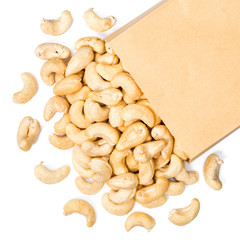 cashew nuts on white